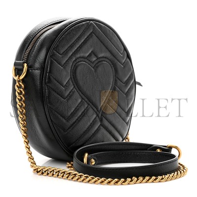 GUCCI GG MARMONT MINI ROUND SHOULDER BAG 550154 (18.5*18.5*6.5cm)